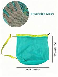 Shell Series Multi-Style | High-Density Breathable Mesh Material Adjustable Zipper Strap Design - Large Capacity Storage Shell Beach Toys Swimming Supplies Convenient Classification Storage Beach Vacation Cruise Travel Camping Essential Cute Summer Multi-Functional Beach Tote Storage Bag Holiday Essential Beach Bag Travel Essential - Multicolor - View 4