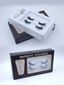 2 Pairs Magnetic False Eyelashes, Reusable, Natural Look, With Applicator, No Glue Needed, Easy To Wear And Remove (Magnetic Eyelashes) - View 2