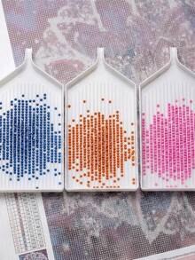 Plastic Bead Sorting Tray - Diamond Rhinestone Tray For DIY Art Crafts, Nail Art Dot Tools, Craft Supplies - A - View 3
