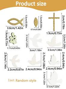 1 set Dekorasi Meja Pesta dari Kayu, Dekorasi Meja Bertema "God Bless", Ulang Tahun, Pernikahan, Pembaptisan, Taburan Kertas Pesta Baptisan, Dekorasi Meja Komuni Pertama - Campur aduk - View 8