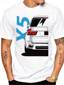 Introducing The New Classic German-Style Men's Collection X5Short Sleeve T Shirt,Suitable For Wearing In All Seasons.This Style T There Is On The Shirt E36 M5and E30Vehicle Model Pattern,There Are Also Options Suitable For Couples E34and E46Vehicle Model Options. - 白色 - 查看 1