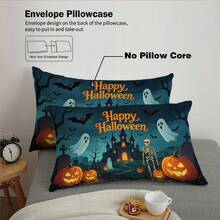 3-teiliges bedrucktes Bettbezug-Set im dunklen Märchenstil mit Halloween-Thema (1 Bettbezug + 2 Kissenbezüge, ohne Füllung), weich und hautfreundlich, geeignet für alle Jahreszeiten. Oversized Doppelgröße, geeignet für Hotel, Schlafzimmer, Zimmer, Wohnheim und andere Räume. Reißverschluss, maschinenwaschbar, kann auch als Geschenk verschenkt werden. - Verschiedenfarbig - Übersicht 10
