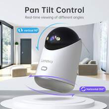 Lenovo C35 3MP WiFi Camera Smart Home Indoor IP Camera Full Color Night Auto Tracking Security CCTV Surveillance Baby Monitor - White - View 3