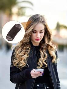 Juego de 4/1 piezas de pinzas invisibles para rizos de cabello, accesorio para peinado de mujer, almohadilla simple sin costuras para reforzar la raíz del cabello, accesorio esencial para dar volumen a los flequillos y rizos, volumizador de cabello, almohadilla invisible para elevar el cabello, pinza de volumen para la raíz del cabello con corona alta, pieza de cabello superior - Multicolor - Ver 3
