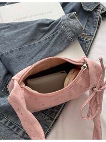 2026 Niche Design New Star Pleated Underarm Bag Women's Bag Niche Design Sense Shoulder Handbag Fashion Versatile Commuter Bag - Pink - View 11