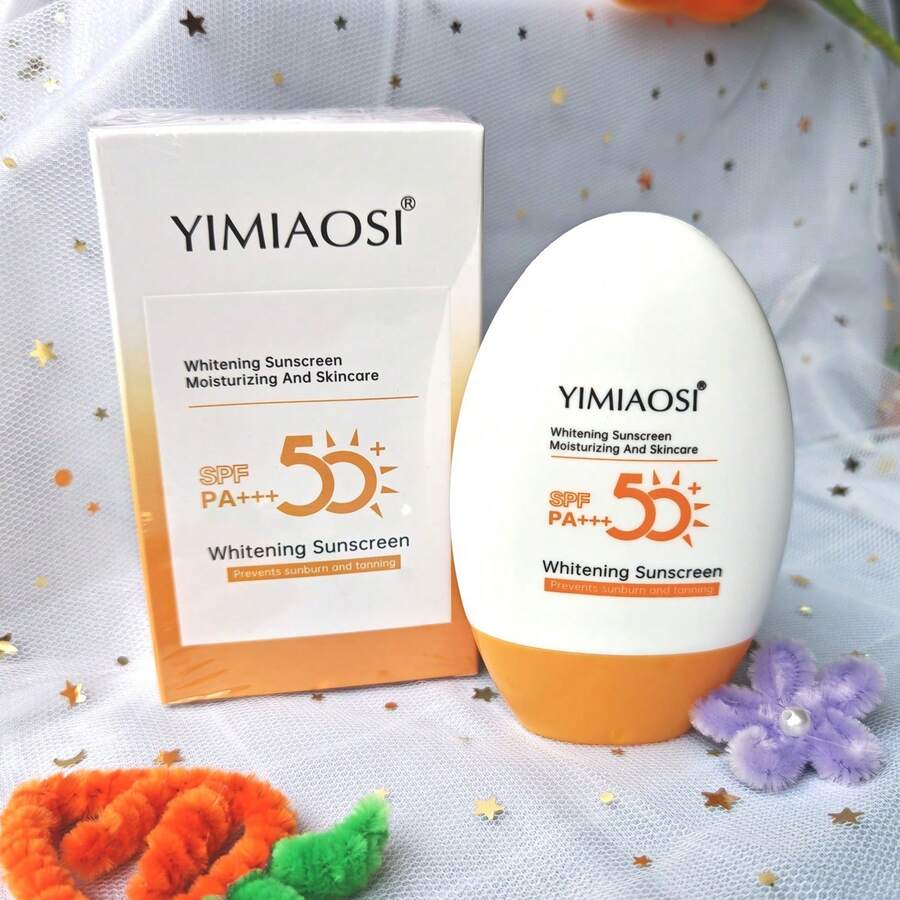 SPF50 PA+++ 美白防晒保湿不油腻面部防晒乳液，防止皮肤变黑和晒伤，防晒霜