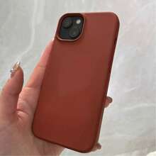 液態矽膠 3 層全覆蓋軟橡膠手機殼適用於 iPhone 17 Pro 17 Pro Max 17，清新夏季配色，防震保護殼配耐刮微纖維內襯，相容於 13 11 16 Pro Max 15 14 Plus 12 Mini XS Max 7 8 Plus - 栗子棕 - 查看 7