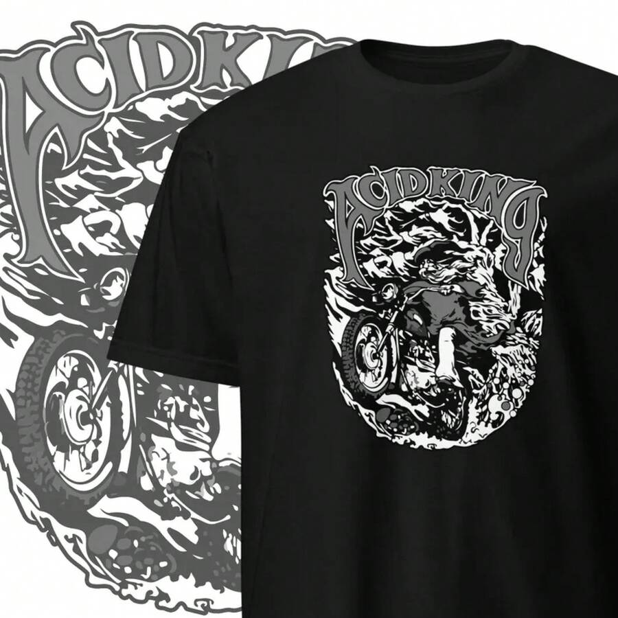 Camiseta Acid King, Ropa Rock n Roll - Negro - Ver 1