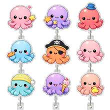 1pc Octopus Retractable Badge Reel Clip For Doctor Nurse ID Card Anti-Loss - Multicolor - View 7