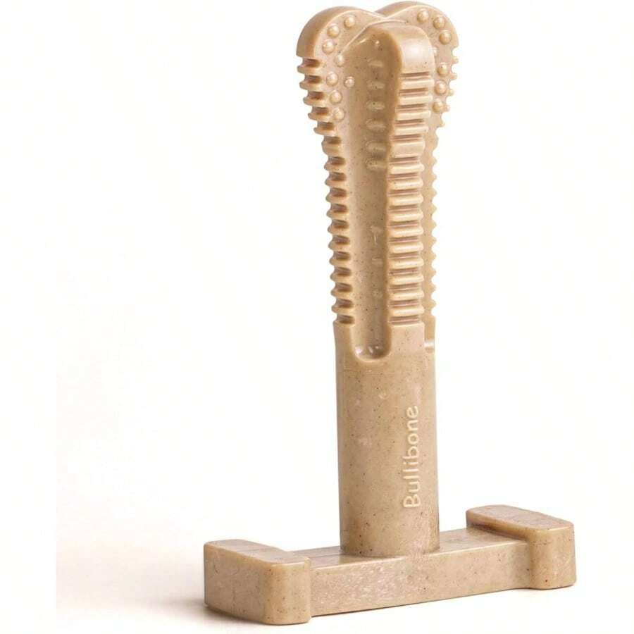 SuperBrush: Palo de limpieza de dientes de perro, de nailon duradero, de larga duracin, para el cuidado bucal canino, salud dental y ansiedad, Large - Rosa - Ver 1