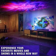 1件 LED星空投影燈，多種星系模式，遙控太空人投影燈，臥室星系投影燈，星系小夜燈，房間裝飾，派對 - 彩色 - 查看 12