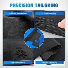 Nilight Dash Cover Compatible With Honda Civic 2022 2023 2024 2025, Custom Fit Suede Dashboard Mat Non‑Slip Sunshade Glare Protector Interior Accessories Black - 2022-2024 - View 4