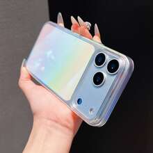 Rainbow Shell Transparent Hard Case Compatible With Apple 17 Phone 16 Pro Max Full Coverage Lens 13 Ultra Thin Shockproof 15 Shell - Clear - View 5