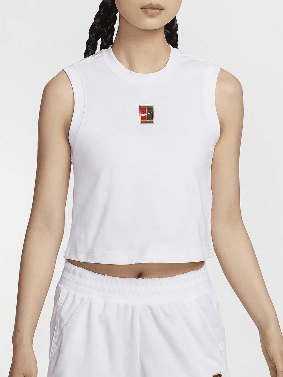 Nike Court Heritage 女款短款网球背心 FQ2274-100 - FQ2274-100 - 查看 1