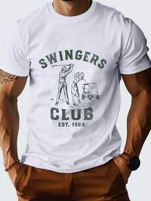 Men's Short-Sleeved Golf T-Shirts With Printed Designs For The Spring And Summer Seasons. - White - View 1