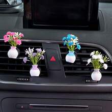 Cute Bellflower Bouquet Car Air Freshener Vent Clip, Mini Artificial Flower, For Car Vent Decoration, Car Interior Dashboard Decor Accessory - Bouquet Air Vent Clip - View 8
