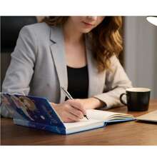 1pc A5/96 Sheets Cartoon Anime Stationery Notebook, Grid Planner Pages + Lined Writing Pages Dual Configuration, Can Be Used As Schedule Book, Notebook, Diary, Office Meeting Notes Notebook, Annual Meeting Gift, First Choice Notebook For Friends And Classmates, Cool Blue Starry Sky Design, Suitable For Men, Women, Students And Professionals - Years Of Starlight Notebook - View 11