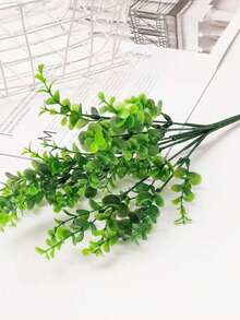 1/3pcs 18-Inch Artificial Ground Stake Flowers, Artificial Camellia And Eucalyptus Leaves With Ground Stakes (Random Colors), UV Resistant Non-Fading Garden Decor, Suitable For Outdoor Patio, Yard, Lawn, Pathway, Porch, Backyard, Cemetery Decoration, Indoor Balcony, Home, Wedding Party Arrangement - Multicolor - View 12