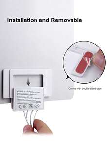 Mirror Touch Sensor Switch LED Dimmer Controller, 5-24V DC Stepless Dimming LED Strip Control, Bathroom Vanity Mirror Hidden Touch Button, Adhesive Backing Installation - MIRROR TOUCH SWITCH - View 6