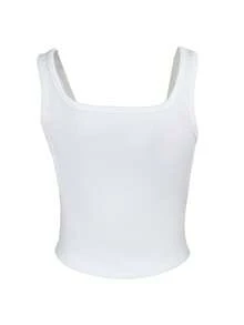 Onicee Women's Summer Casual English Letter Ribbed Short Sleeve Top - White - View 8