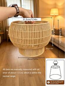 Handmade Creative Decorative Paper Rope Lampshade, Artistic Lampshade, Home Decor - Semicircle - View 12
