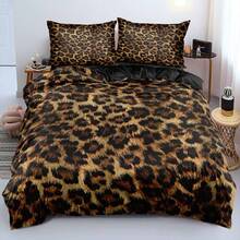 2/3件組 3D列印水彩盛開花園床寢套組，白色底色搭配粉色牡丹、酒紅玫瑰、薰衣草、繡球花、橘色花朵、綠葉，清新藝術鄉村寧靜風被套組（僅含1個枕套，尺寸135x200cm） - 彩色 - 查看 1