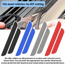 HZEL 4PCS Car Door Sill Protector, Anti-Scratch Vehicle Door Step Entry Guard Dust Shield Sticker, Automobile Edge Step Threshold Anti-Tread Protection Strip, Universal Fit (Gray) - ColorC - View 6