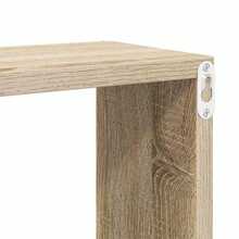 vidaXL 4X Cube Shelf Wall Shelf Hanging Shelf Cube Lounge CD Shelf Decorative Shelf Bookshelf Floating Shelf Wall Board Shelf Cube Light Oak Khaki 30x15x30cm - Light Oak Khaki - View 5