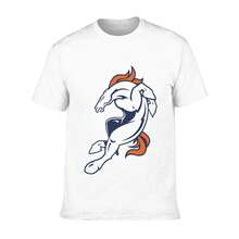 Denver Broncos Men's T-Shirt, Soft And Stretchy Cotton, Crew Neck, Comfortable Slim Fit, Breathable And Durable, Basic For Everyday Wear, Office Or Casual Outings - 白色 - 查看 7