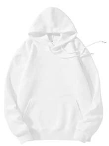 1PCS Best-Selling Printed Hoodie - Unisex Autumn/Winter Casual Street Style Pullover, Soft Fabric White Tops Winter Outfit For Women - White - View 2