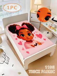 1 pieza Sábana ajustada linda lavable a máquina para habitación de niños, cama de niño pequeño, cuna de bebé, sábana de guardería altura 15cm(sin relleno)100% poliéster - Multicolor - Ver 4