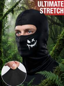 Breathable Unisex Balaclava Face Mask, Stretchable Summer Cooling Neck Gaiter, Multi-Functional Graffiti Logo Hat Mask, Suitable For Cycling, Outdoor Running, Fishing, Skiing, Washable Windproof Headwear, Fitness - Multicolor - View 5