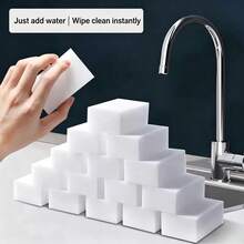 30/14/10 pezzi Gomme magiche, Spugne di pulizia multiuso in schiuma ad alta resistenza, Adatte per cucina, bagno, lavandino, vasca da bagno, parete, tappeto e pulizia del pavimento, Forniture per la pulizia domestica, Essenziali per appartamento e dormitorio - Multicolore - Visualizzare 2