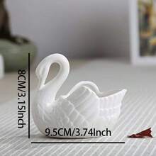 Elegant Swan Shaped Ceramic Candle Holder - Handmade Wedding And Holiday Centerpiece Decor, Romantic Home Decoration, Creative Gift - A - View 7