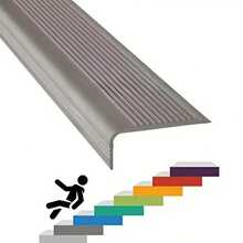 1pc 1m/39.378in New Self-Adhesive Stair Anti-Slip Tape, L-Shaped Anti-Slip Protection Strip, PVC Stair Edge Decorative Strip, Suitable For Home And Office - A - View 12