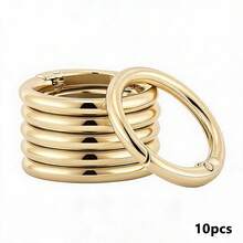 10pcs Spring O Ring Clip Clasp Round Keychain For Bag Purse Handbag Strap Men Women's Keychain,Keychain Making Supplies - Multicolor - View 9