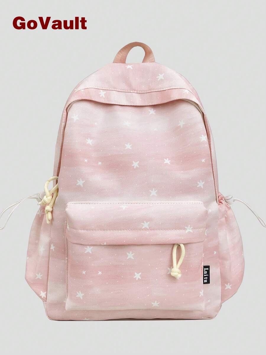 Dreamy Gradient Starry Sky Backpack For Teenage Girls, Student School Bag, Casual Campus Daily Use Bag, Fashionable Unique Atmosphere - Multicolor - View 1
