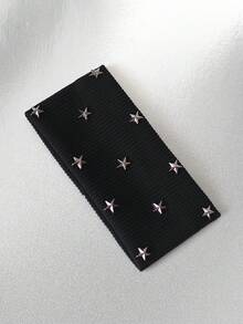 1件女款星星羅紋純色休閒戶外髮箍,時尚百搭日常街頭髮飾 - 彩色 - 查看 18