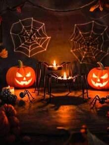 5pcs/2pcs/1pc Spider Shaped Halloween Decorative Candle Holder, Suitable For Tabletop Decoration And Gifting, Perfect For Halloween Party, Themed Events, Trick Or Treating, Haunted House Decor, Vintage Style Party - one-size - View 6