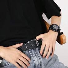 1pc Unisex Multi-Function Nylon Belt - Breathable Canvas Design, Quick Release Buckle, Comfortable & Durable, Suitable For Outdoor Sports And Training, Black, Sports Belt | Adjustable Belt | Durable Belt, Multi-Function Outdoor Belt - 黑色 - 查看 3