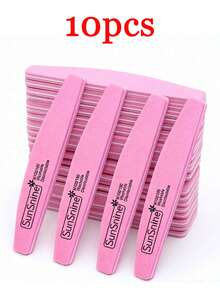 10/6/3/1pc Double-Sided Nail Buffer Polishing Strips, Half-Round Sponge Nail File, Double-Sided 100/180 Grit, Easy To Use, Nail Polish Polishing Buffing Strip, Suitable For Home, Nail Salon Pedicure And Manicure Tools Polishing, Nail Care Accessory, Nail File - Pink - View 8