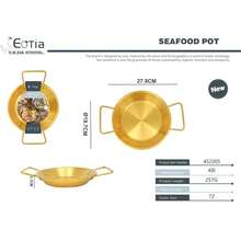 Flat Bottom Frying Pan, Available In Gold And Silver 2 Colors, Dual Handle European Style, Stainless Steel Pasta Plate, Steak Plate, Seafood Pot, Korean Hot Pot, Home Cooking, High Temperature Resistant Pot, Baking Tray - View 19