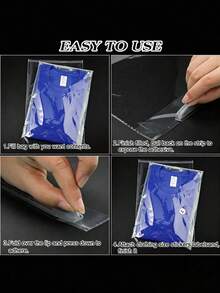 100pcs Clear Self-Seal OPP Bags/Gift Packaging Set - 2-13" S/M/L/XL, Self-Adhesive Dustproof Reusable For Gifts, Weddings, Birthdays, Jewelry, Candy, Toys, Clothes, DIY, Travel, Mailing - Ideal For Halloween, Christmas, Valentine's, Family Gatherings - Multiple Styles - View 7