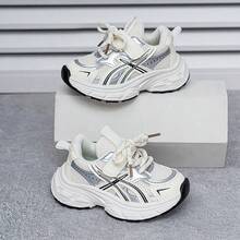 1 Pair Fashionable Baby Sports Shoes, Soft Breathable Fabric, Lightweight Cushioned Non-Slip Sole, Caring For Baby's Little Feet. Multiple Colors Available, Suitable For Running And Jumping, Essential For Cute Babies! - White - View 5