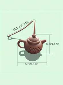 Silicone Teapot Shaped Tea Infuser, Lightweight And Durable, Easy To Clean, Used For Home, Restaurant And Office Tea Water Separator, Creative Teapot, Used For Brewing Tea, Perfect Kitchen Tool For Slouchy Tea Brewing - Multicolor - View 11