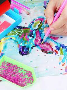 Set Of Diamond Painting Tools Including Plastic Accessories Such As Tweezers, Funnel, Scraper, Tray, Rhinestone Pen And Storage Bag - Diamond Painting Tools And Materials Set - A - View 5
