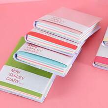 1/3pcs Candy-Colored Smiling Face Student Notebook, Thickened, Soft-Cover Portable Notebook, Prize, Cute Mini Journal, Fresh Notebook, Notebook, Diary, Leather Cover Notebook, Essential Notebook For Back-To-School Season - Multicolor - View 10