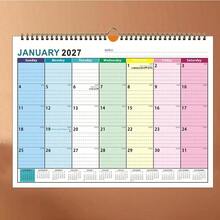 1pc 2027 Minimalist Gradient Color Wall Calendar July 2026 To December 2027 11"X8" Calendar, Fresh Floral And Tree Design With Large Writing Space, Suitable For Memo, Recording, Planning Itinerary, Home And Planning - Single Piece - View 2