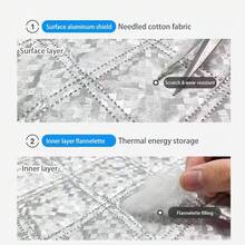 Graphene, Zipper Style, Double-Sided Square Aluminum Film, Thermal Insulation, Full Blackout, Noise Reduction, Heat Insulation, Windproof, Winter Anti-Freeze, Summer Sunshade, Privacy Curtain, No Drilling Required, Suitable For Various Windows, Multiple Sizes Available. - Thermal Curtains - View 7