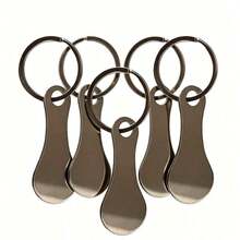 1pc Stainless Steel Shopping Cart Token Keychain,Portable Reusable Metal Key Ring,Supermarket Grocery Coin Holder,Compact Durable Daily Shopping Accessory,Easy Use Carry Lightweight Small Tool,Gift For Friends Family Colleagues,Daily Carry Essential - Model - View 16